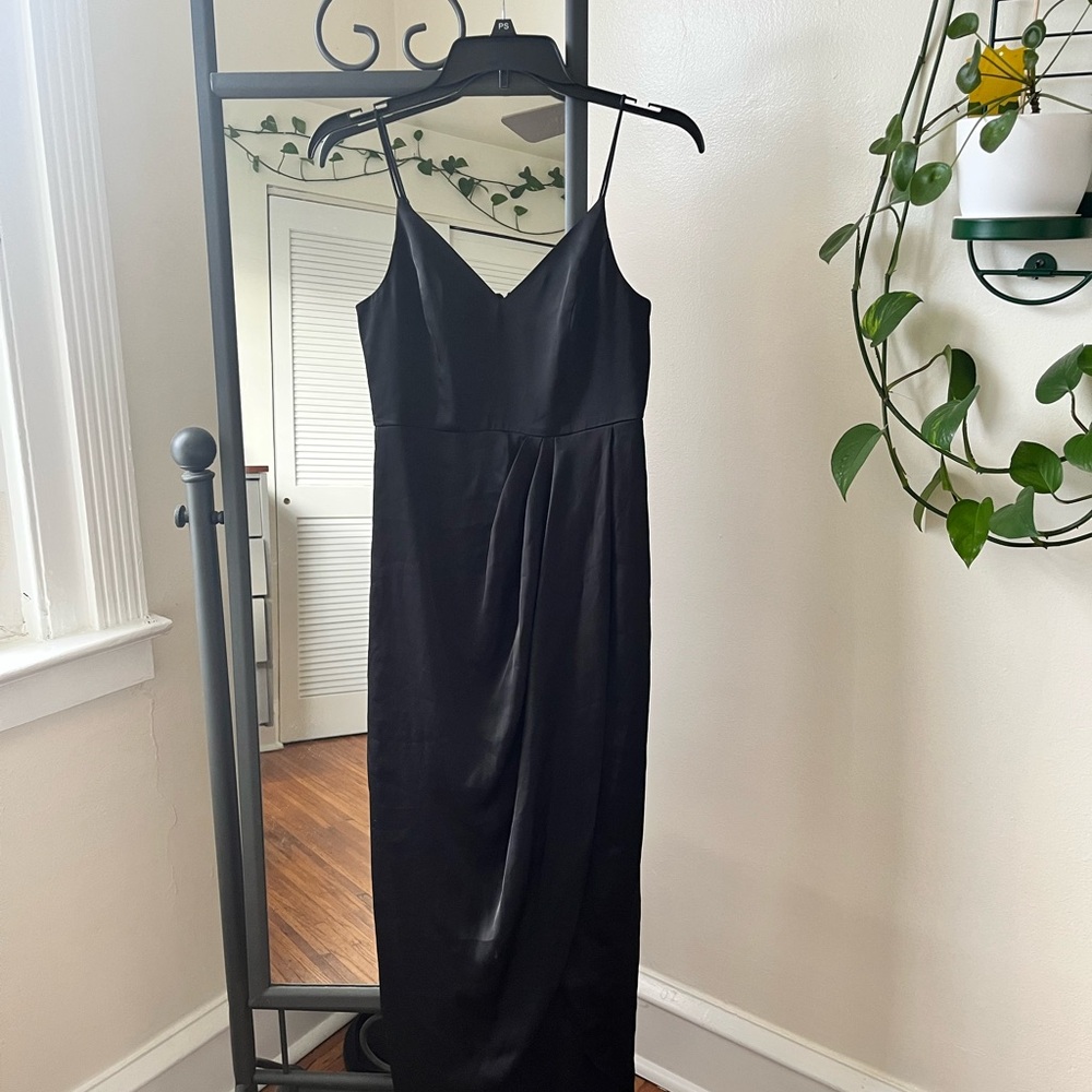 Express Black Satin Dress